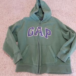 Boys gap logo zip up sweatshirt jacket 6 7